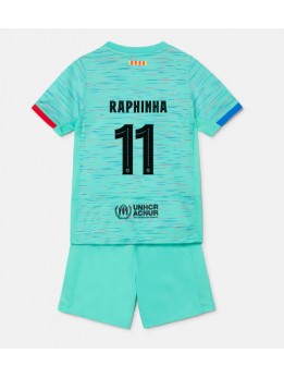 Otroški Nogometna dresi replika Barcelona Raphinha Belloli #11 Tretji 2023-24 Kratek rokav (+ hlače)
